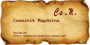Csesznik Magdolna névjegykártya